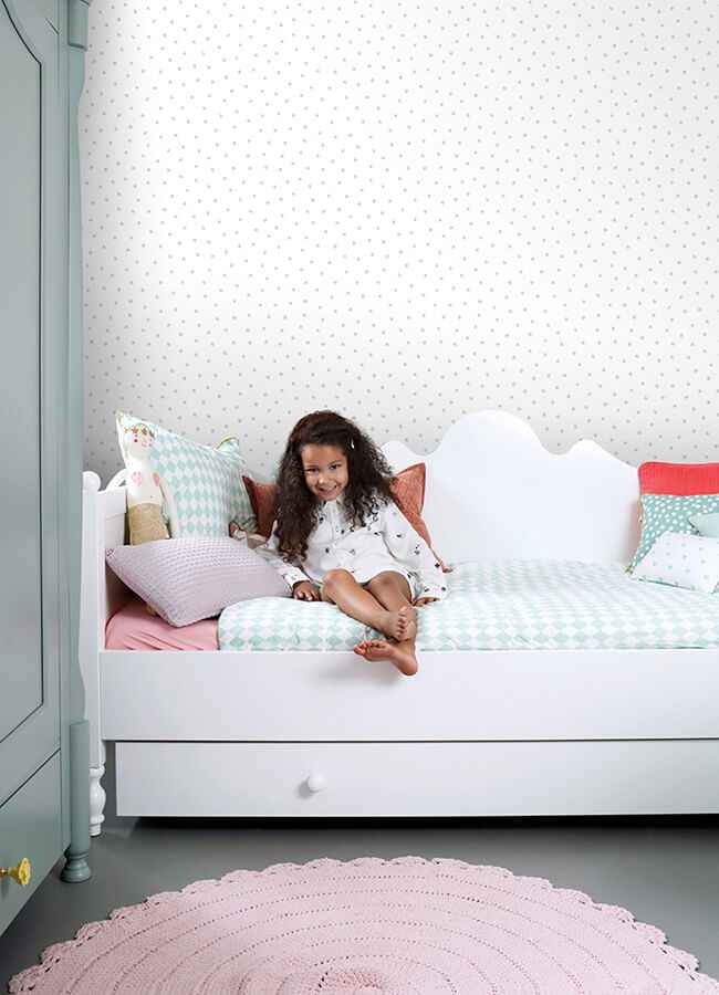 Pixie Grey Dots Wallpaper - York Wallcoverings - 4060-138935 - York Wallcoverings Wallpaper