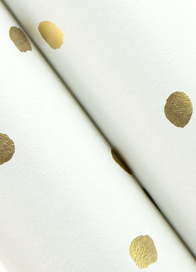 Pixie Gold Dots Wallpaper - Brewster Wallcovering