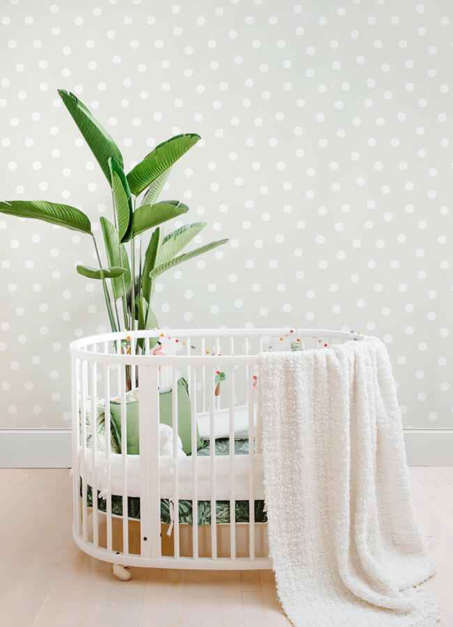 Jubilee Silver Dots Wallpaper - York Wallcoverings - 4060-347513 - York Wallcoverings Wallpaper