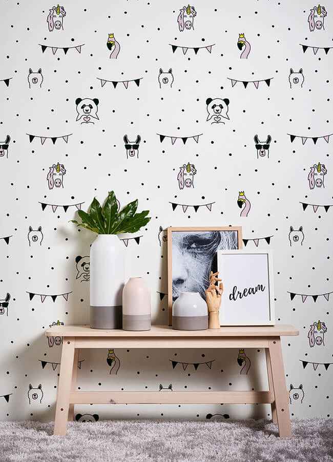 Orlow Pink Llama Wallpaper - York Wallcoverings - 4060-381381 - York Wallcoverings Wallpaper