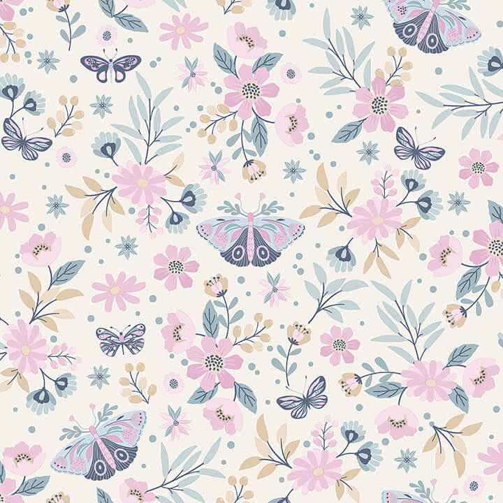Zev Pink Butterfly Wallpaper - York Wallcoverings - 4060-58103 - York Wallcoverings Wallpaper