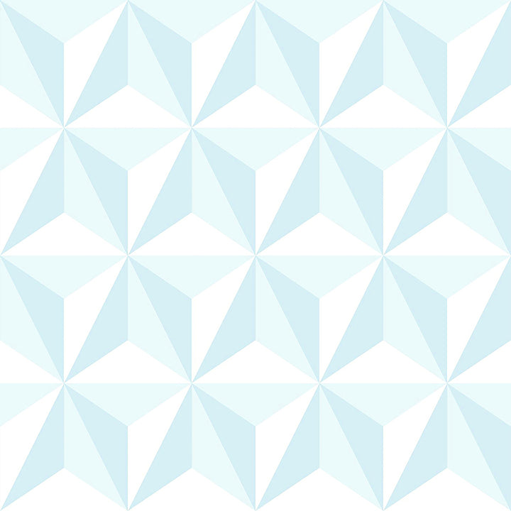 Picture of Adella Sky Blue Geometric Wallpaper