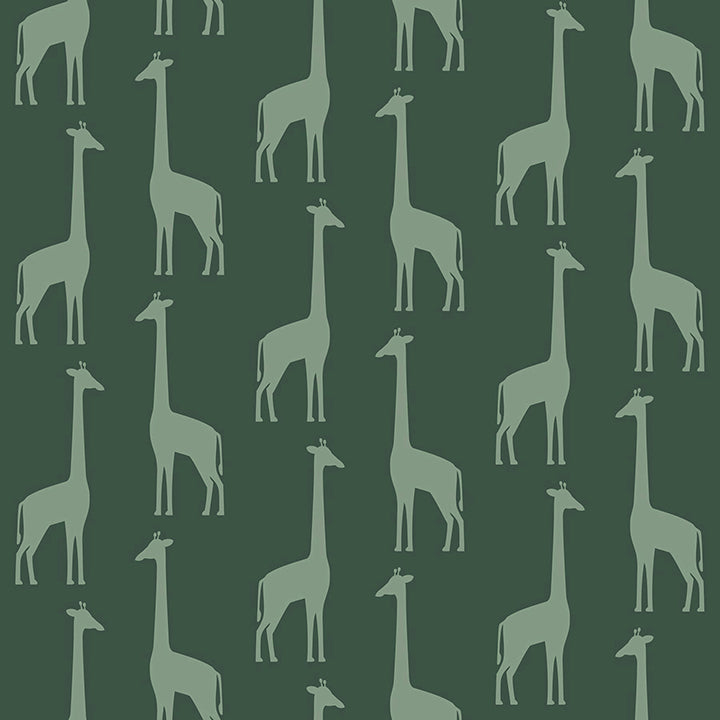 Picture of Vivi Teal Giraffe Wallpaper