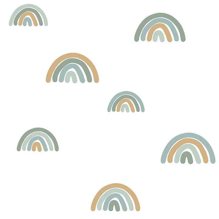 Joss Teal Rainbow Wallpaper - York Wallcoverings - 4060-139254