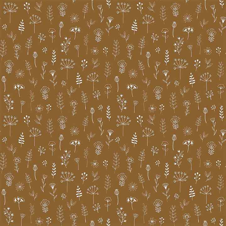 Tatula Chestnut Floral Wallpaper - York Wallcoverings - 4060-139281 - York Wallcoverings Wallpaper