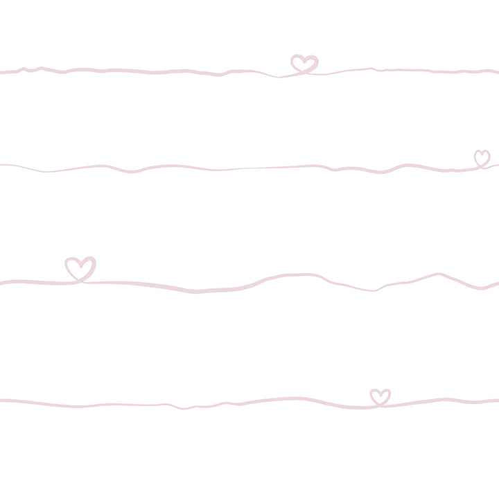 Love & Hearts Pink Script Wallpaper - York Wallcoverings - 4060-381402 - York Wallcoverings Wallpaper