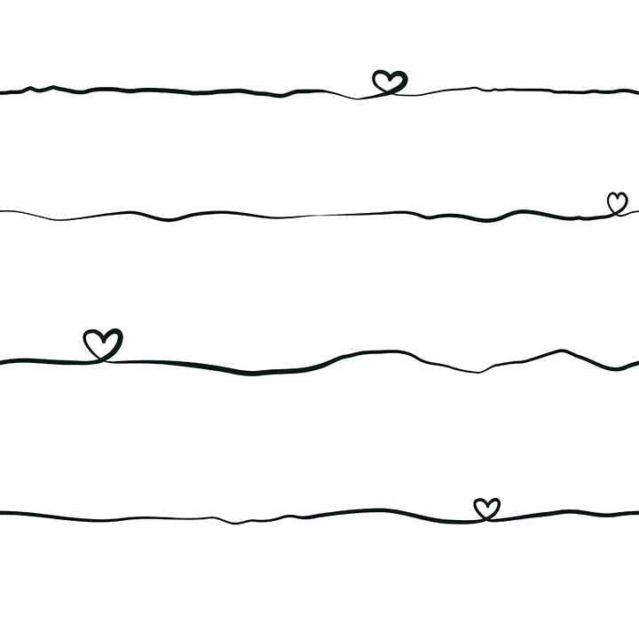 Love & Hearts Black Script Wallpaper - York Wallcoverings - 4060-381403