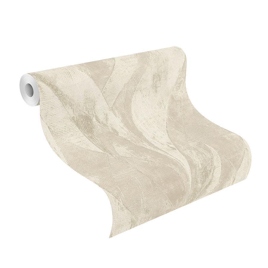 Blake Light Grey Leaf Wallpaper - Brewster Wallcovering