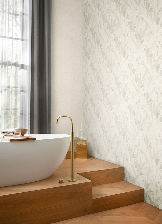 Chet Sage Spray Wallpaper - Brewster Wallcovering