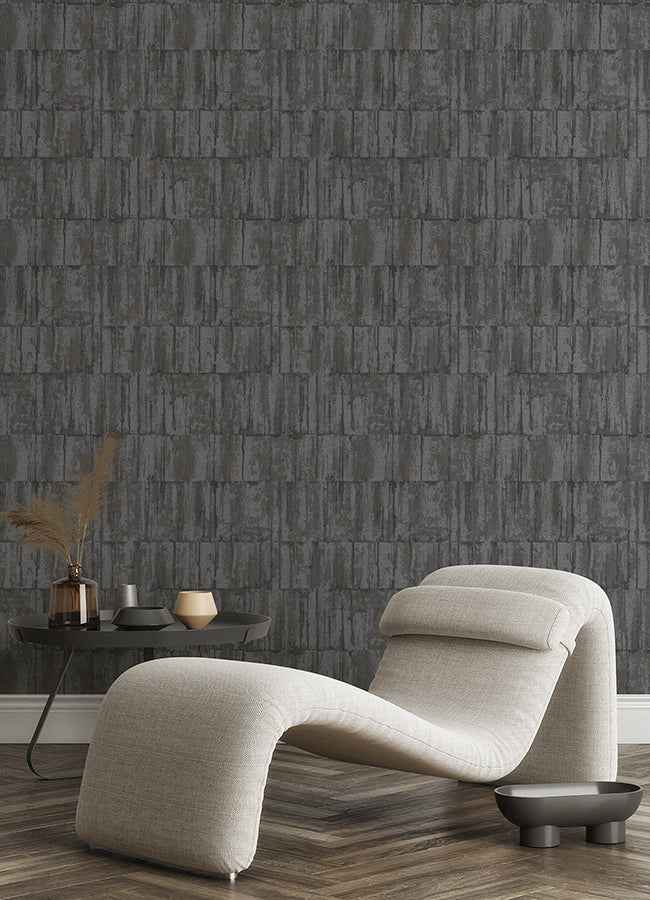Buck Black Horizontal Wallpaper - York Wallcoverings - 4096-560343 - York Wallcoverings Wallpaper