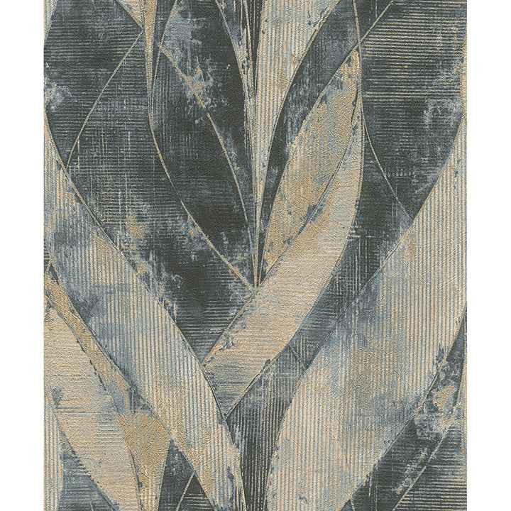 Blake Denim Leaf Wallpaper - York Wallcoverings - 4096-520064