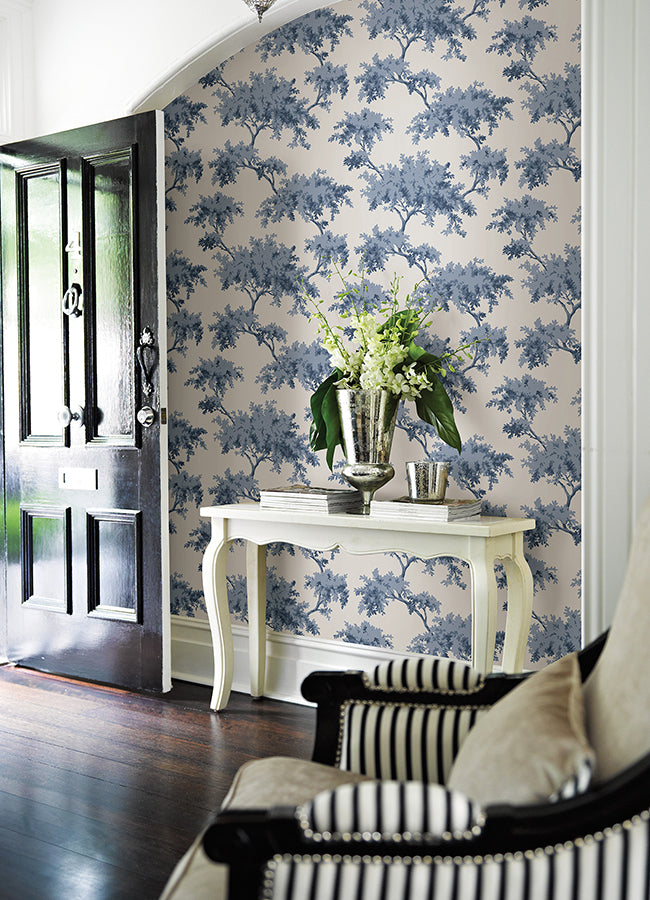 Denim Alder Peel and Stick Wallpaper - Brewster Wallcovering