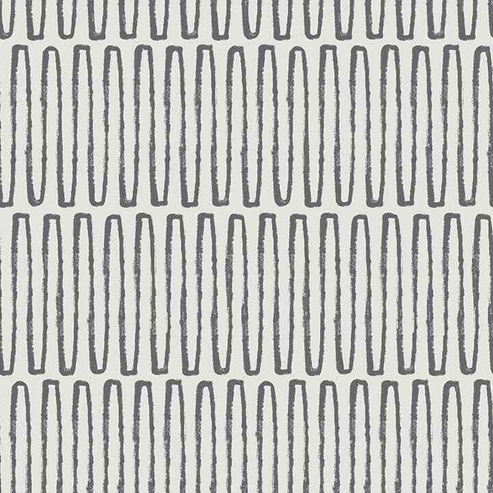 Lars Charcoal Retro Wave Wallpaper - York Wallcoverings - 4066-26501