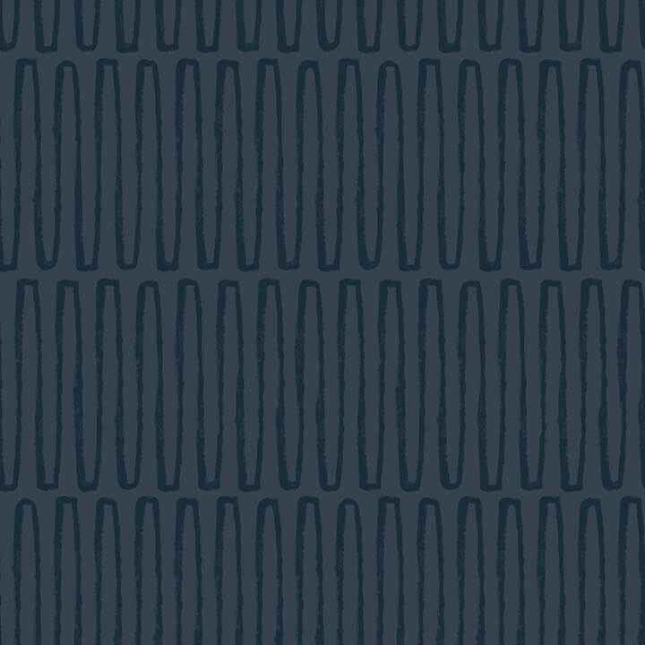 Lars Navy Retro Wave Wallpaper - York Wallcoverings - 4066-26502