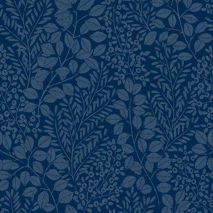 Elin Blue Berry Botanical Wallpaper - York Wallcoverings - 4066-26517