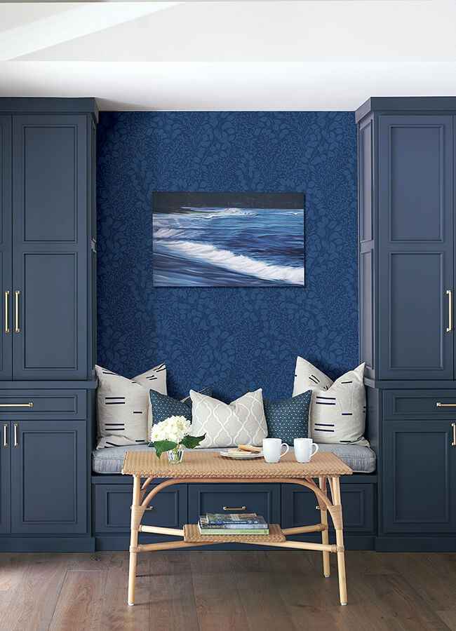 Elin Blue Berry Botanical Wallpaper - York Wallcoverings - 4066-26517 - York Wallcoverings Wallpaper