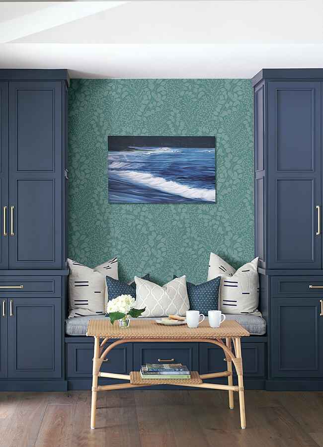 Elin Sky Blue Berry Botanical Wallpaper - York Wallcoverings - 4066-26518 - York Wallcoverings Wallpaper