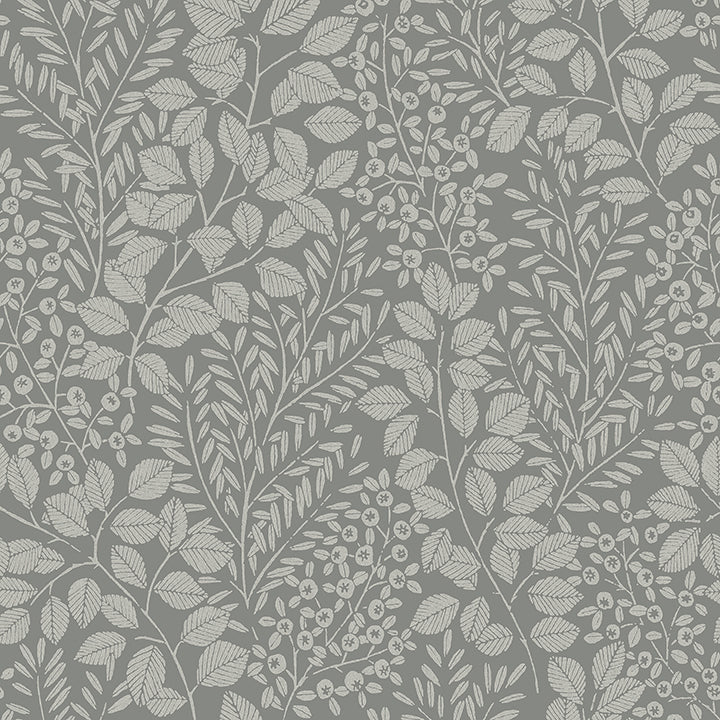 Picture of Elin Charcoal Berry Botanical Wallpaper