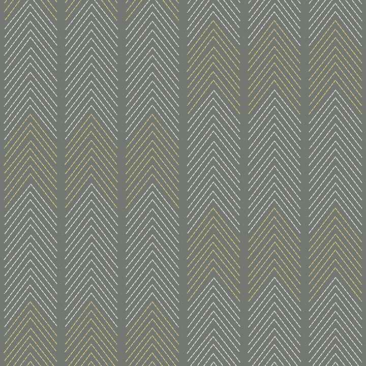 Nyle Dark Grey Chevron Stripes Wallpaper - York Wallcoverings - 4066-26529 - York Wallcoverings Wallpaper