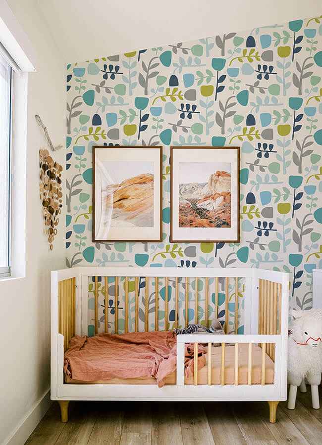 Juni Teal Abstract Tulips Wallpaper - York Wallcoverings - 4066-26536 - York Wallcoverings Wallpaper