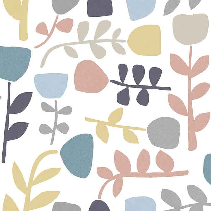 Juni Pastel Abstract Tulips Wallpaper - York Wallcoverings - 4066-26539