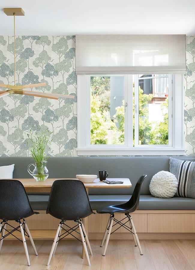 Lykke Green Textured Tree Wallpaper - York Wallcoverings - 4066-26542 - York Wallcoverings Wallpaper