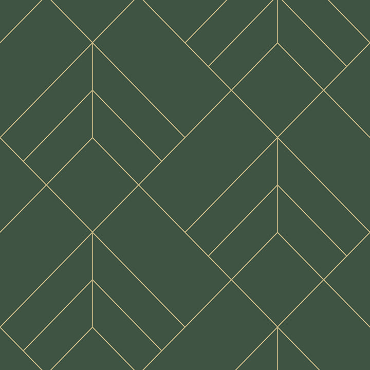 Picture of Sander Evergreen Geometric Wallpaper