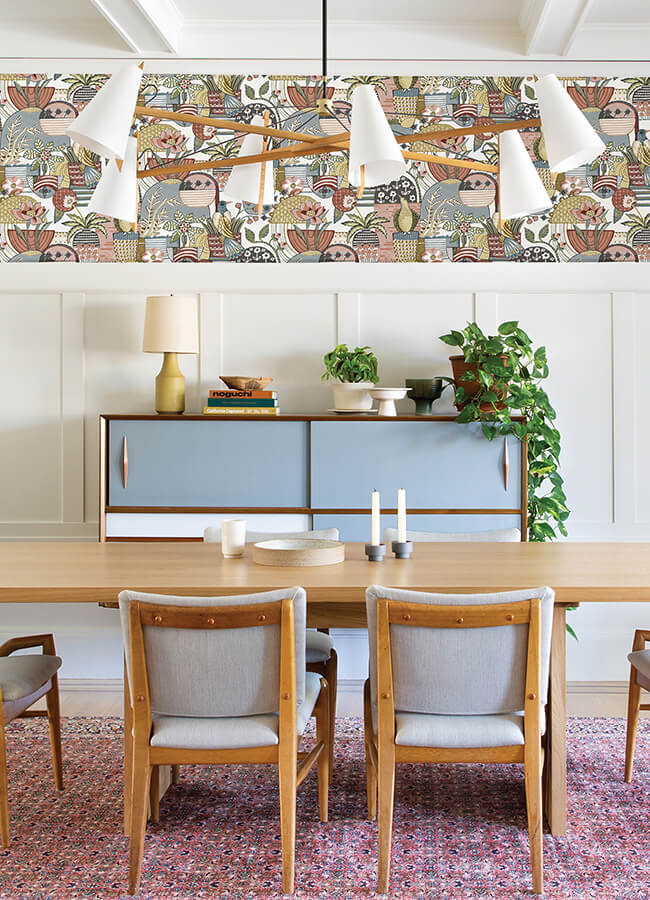 fika-mustard-blissful-birds-blooms-wallpaper-york-wallcoverings-4066-26556 - York Wallcoverings Papel pintado