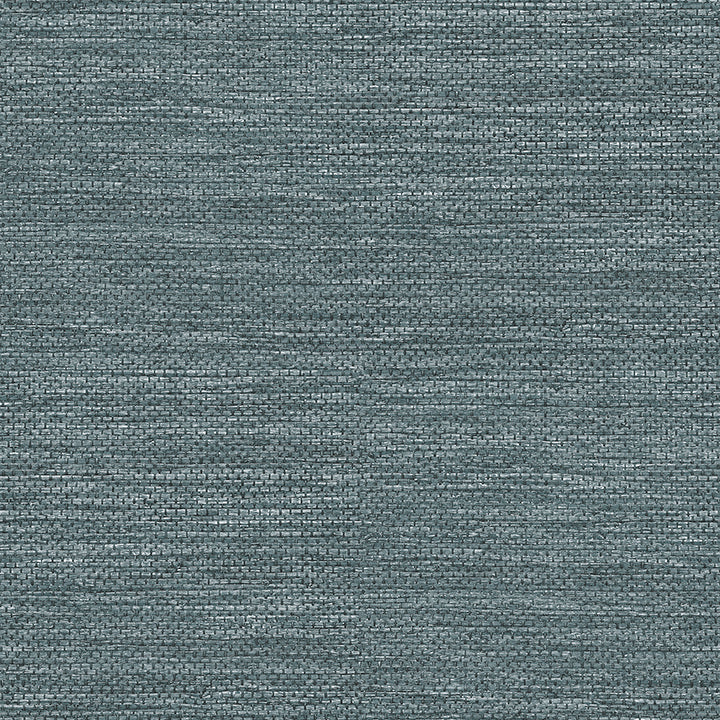 Picture of Malin Dark Blue Faux Grasscloth Wallpaper