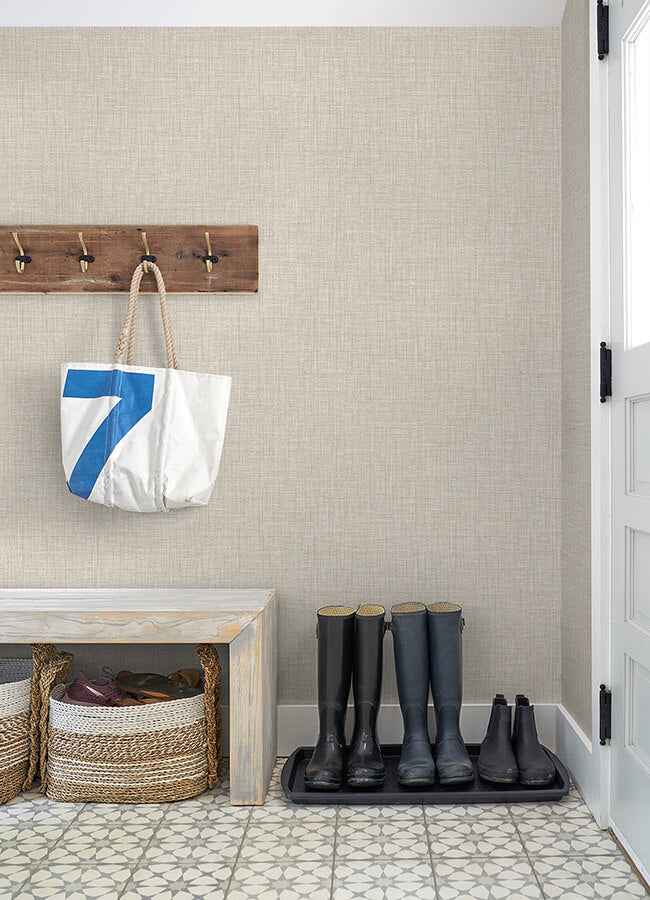 Lanister Taupe Texture Wallpaper - York Wallcoverings - 4080-26233 - York Wallcoverings Wallpaper