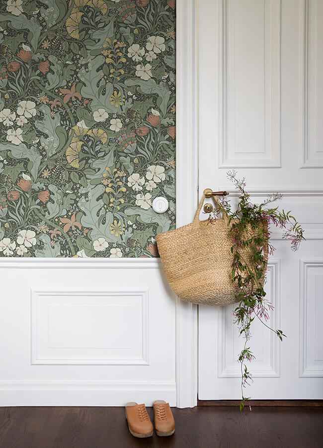 Elise Green Nouveau Gardens Wallpaper - York Wallcoverings - 4080-83103 - York Wallcoverings Wallpaper