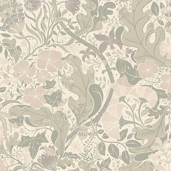 elise-light-grey-nouveau-gardens-wallpaper-york-wallcoverings-4080-83105 - York Wallcoverings Wallpaper
