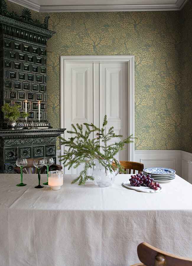 Olle Light Yellow Forest Sanctuary Wallpaper - York Wallcoverings - 4080-83107 - York Wallcoverings Wallpaper