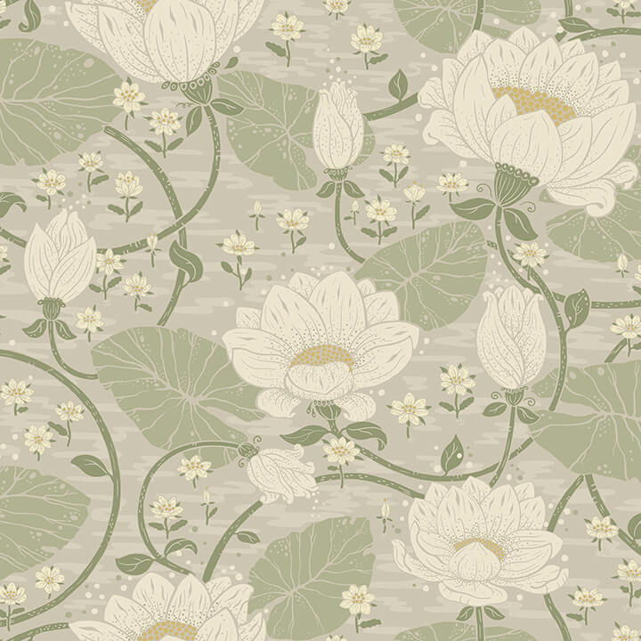 eva-light-grey-lotus-dreams-wallpaper-york-wallcoverings-4080-83124 - York Wallcoverings Wallpaper