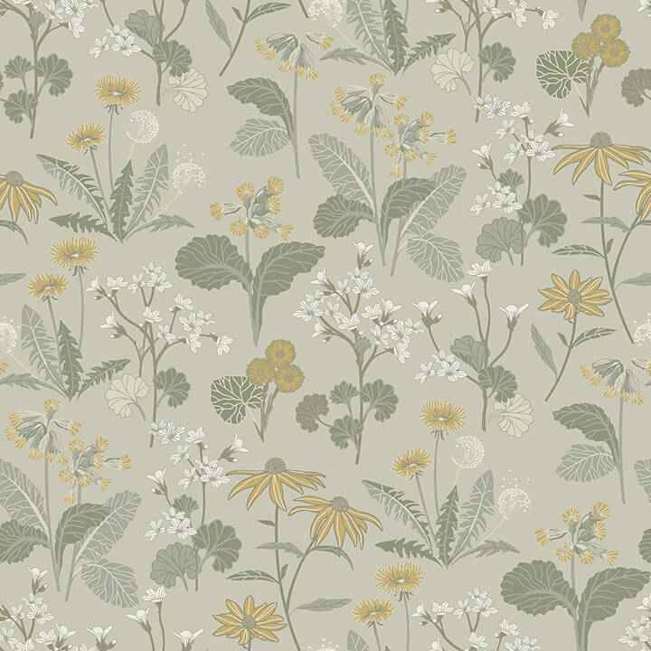 Magdalena Light Green Dandelion Wallpaper - York Wallcoverings - 4080-92134