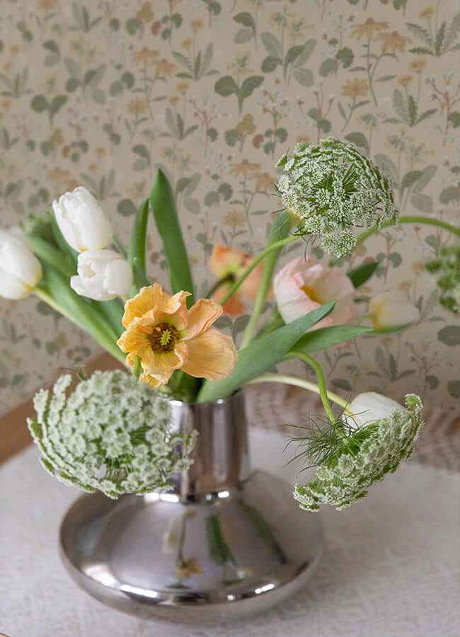Magdalena Light Yellow Dandelion Wallpaper - York Wallcoverings - 4080-92135 - York Wallcoverings Wallpaper