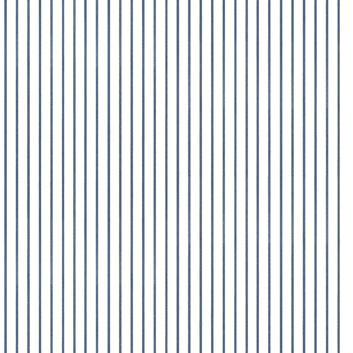 Picture of Oliver Navy Simple Stripe Wallpaper By Erin Gates