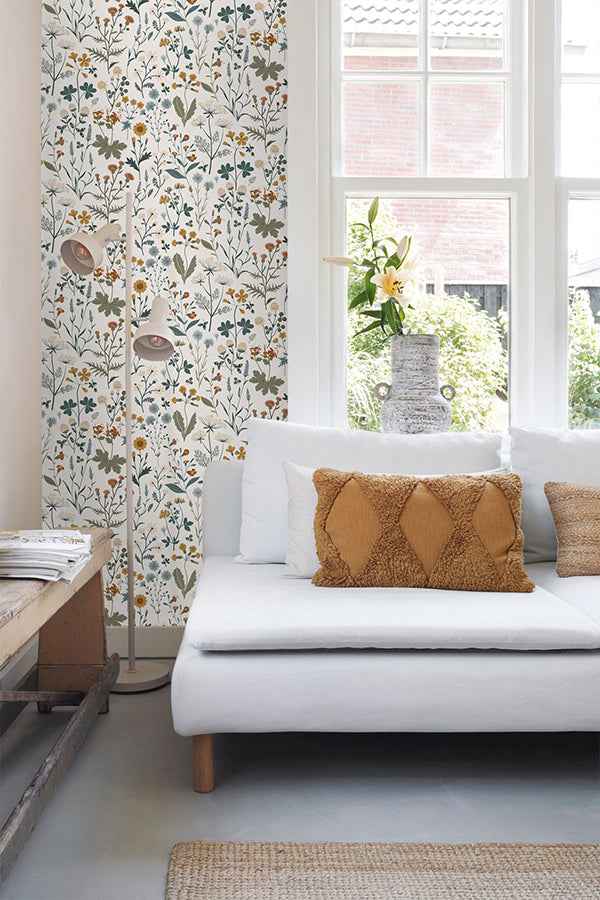Fiore Blue Wildflowers Wallpaper - York Wallcoverings - DD139391 - York Wallcoverings Wallpaper
