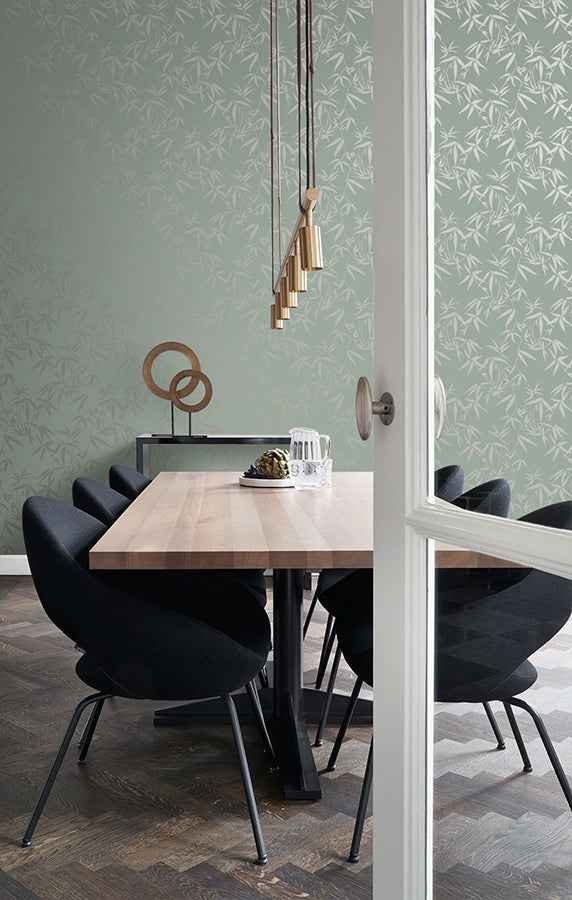 Guadua Green Bamboo Leaves Wallpaper - York Wallcoverings - DD347736 - York Wallcoverings Wallpaper