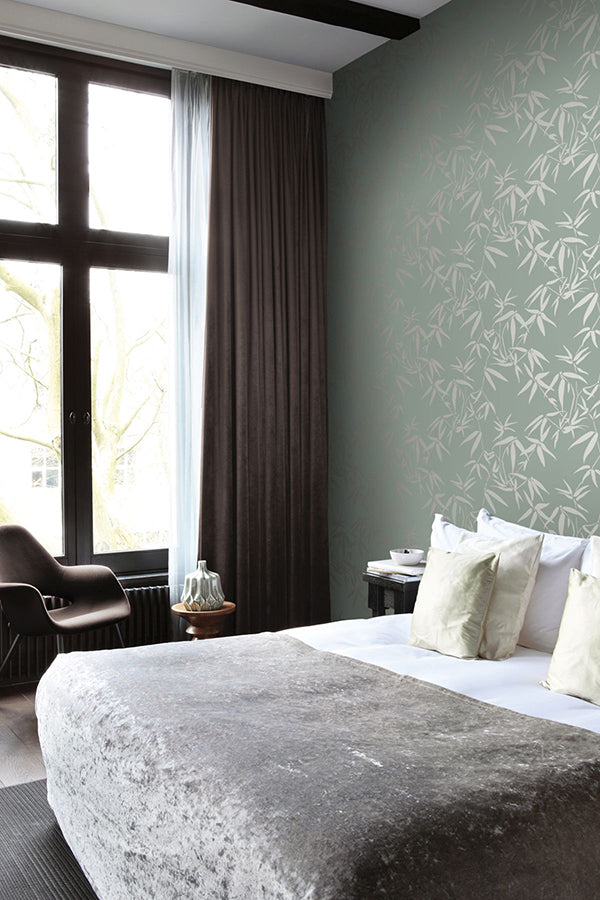 guadua-green-bamboo-leaves-wallpaper-york-wallcoverings-dd347736 - York Wallcoverings Wallpaper