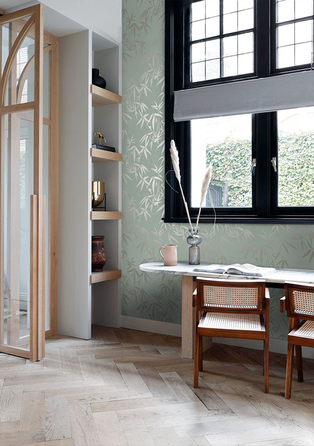 guadua-green-bamboo-leaves-wallpaper-york-wallcoverings-dd347736 - York Wallcoverings Wallpaper
