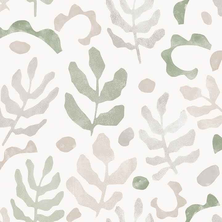 Neutral Green Mira Peel and Stick Wallpaper - York Wallcoverings - NUS4937