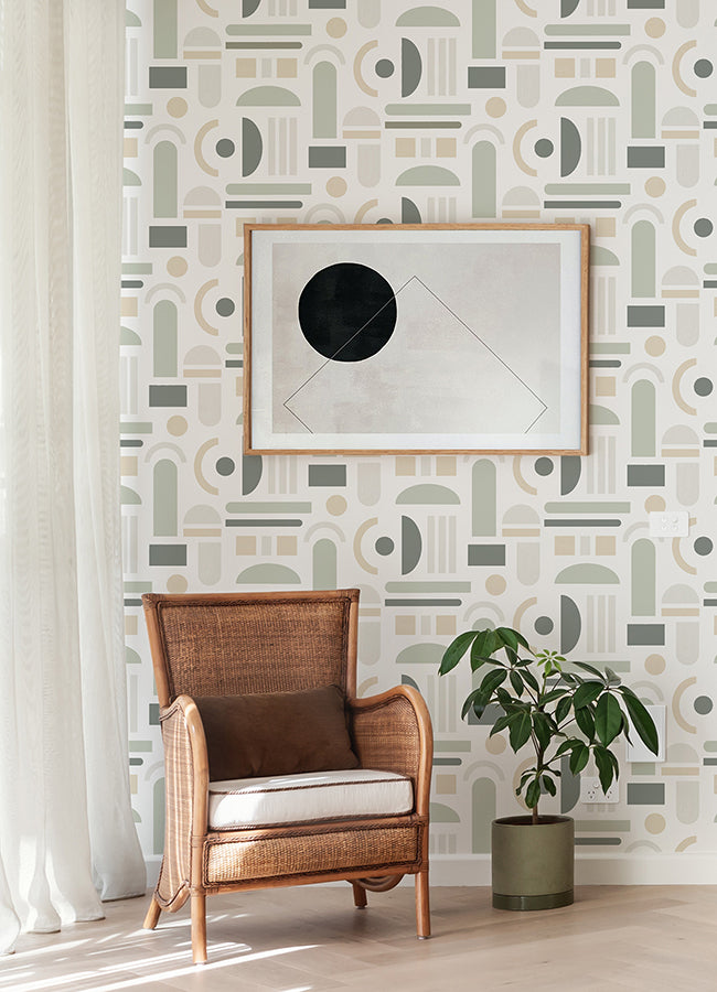 Sage Wiles Peel and Stick Wallpaper - Brewster Wallcovering