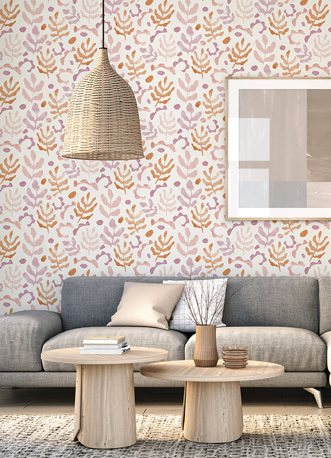 Berry Mira Peel and Stick Wallpaper - Brewster Wallcovering