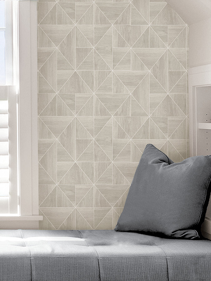 Taupe Lazlo Peel and Stick Wallpaper  | Brewster Wallcovering - The WorkRm