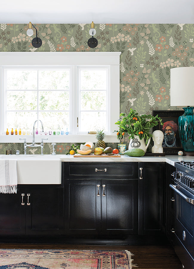 Karina Green Meadow Wallpaper - York Wallcoverings - 2980-26173 - York Wallcoverings Wallpaper