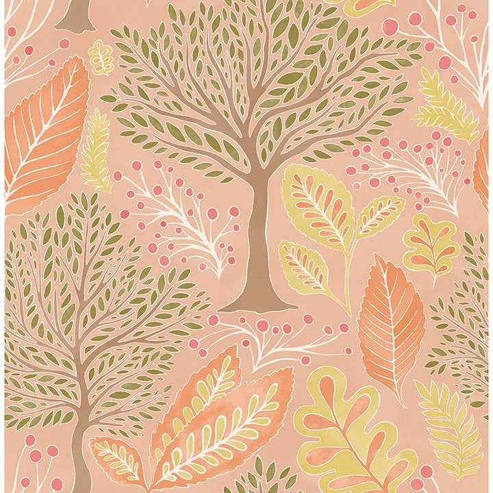 Kiah Blush Forest Wallpaper - York Wallcoverings - 2980-26185