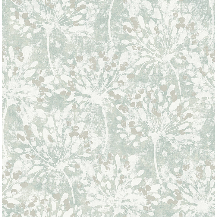 Picture of Dori Light Green Painterly Floral Wallpaper