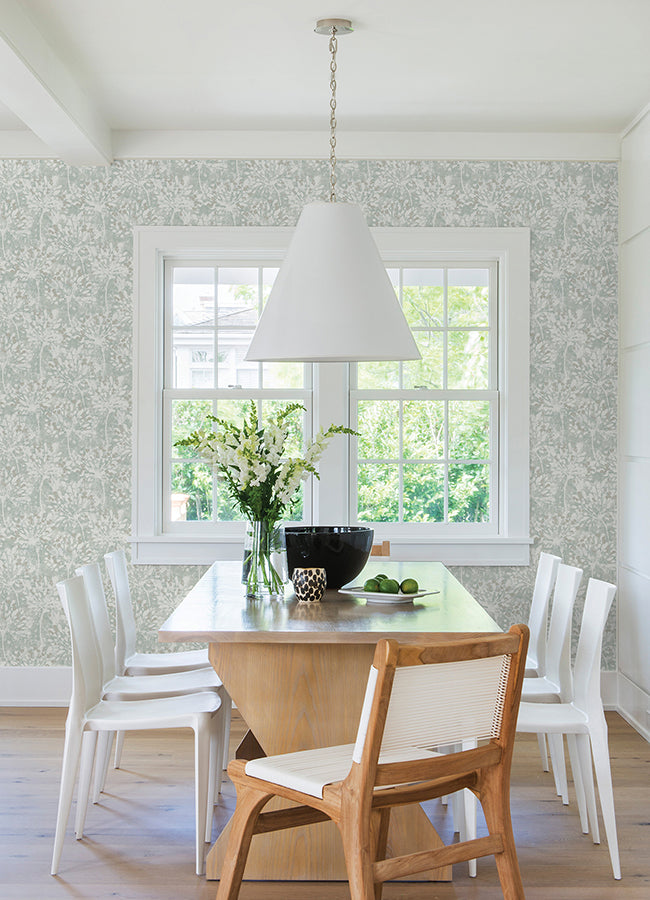 Dori Light Green Painterly Floral Wallpaper - York Wallcoverings - 2980-26191 - York Wallcoverings Wallpaper