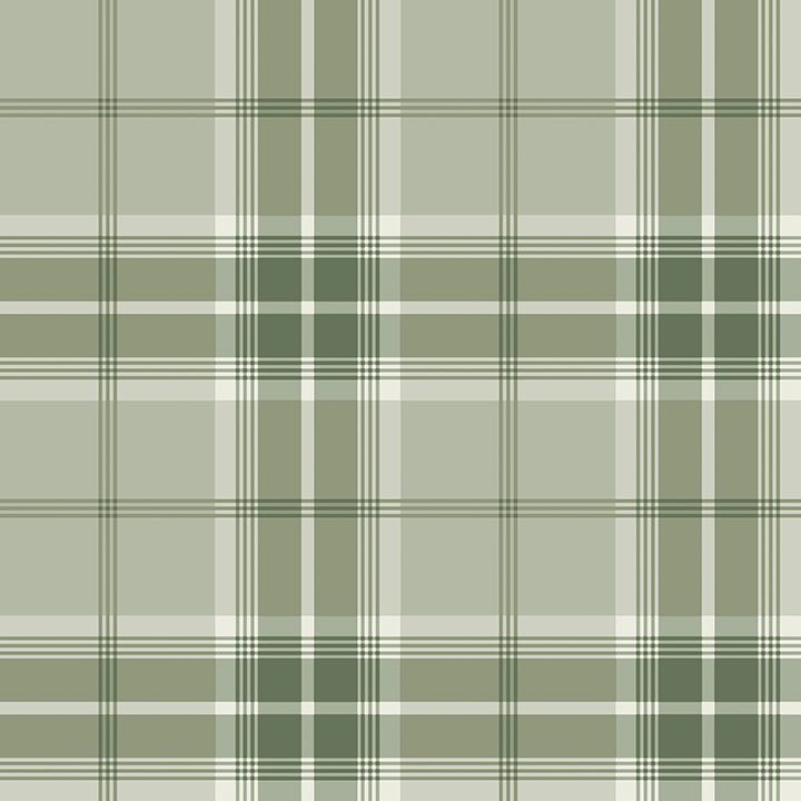 Picture of Sala Green Plaid Wallpaper